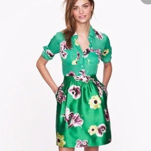 J. Crew Collection Silk Punk Floral Blouse